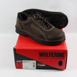 New Wolverines Mens 9 M Tyson Leather Work Shoes